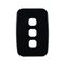 Grid Plate 3 Gang – BLACK