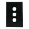 Grid Plate 3 Gang – MATTE BLACK