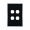 Grid Plate 4 Gang – BLACK