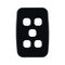 Grid Plate 5 Gang – BLACK
