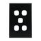 Grid Plate 5 Gang – MATTE BLACK