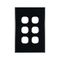 Grid Plate 6 Gang – BLACK
