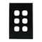 Grid Plate 6 Gang – MATTE BLACK