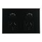 Double Power Point 10A 250V AC – MATTE BLACK