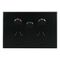 Double Power Point with Extra Switch – MATTE BLACK