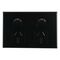 Double Power Point 15A 250V AC – MATTE BLACK