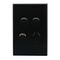 Single Power Point with 2 Extra Switches – VERTICAL MATTE BLACK
