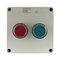Push Button Control Box IP55 – Red + Green 240V AC 3A Utilisation Cat AC15 1NC+1NO