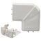DLP PVC 50x80mm Trunking Flat Elbow White