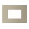 ARTEOR Square 3 Module Horizontal Coverplate Champagne