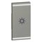 Arteor - MyHOME - Square key cover BUS/SCS - light symbol - 1 module - magnesium