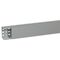 Transcab - Cable grey duct with cover - 2 metre length 100x60mm 2m 12.5mm finger DIN pitch with cover grey