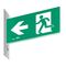 E3 LED Exit Sign Diffuser - Stainless steel wall plate on the left - Single Sided - Running man left