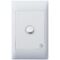 Excel Life - Medical - Common plate - Vertical rocker switch Single Pole Double Throw - antimicrobial & chemical resistant 1 gang 16AX 240V a.c. white