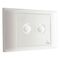Excel Life - Common plate - Horizontal weatherproof IP66 rocker switch - Single Pole Double Throw 2 gang 16AX 240V a.c. white