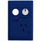 Excel Life - Medical - Common plate - Vertical single powerpoint - RCD protected engraved - antimicrobial & chemical resistant 1 gang 10A 240V a.c. with LED power available & circuit ID blue