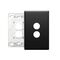 Excel Life EM Series Grid & Plate 2 Gang Matt Black
