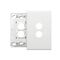 Excel Life EM Series Grid & Plate 2 Gang Matt White