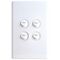 Excel Life 10A Instant Heat Controller Switch with Capacitor 4 Gang Gloss White
