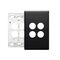 Excel Life EM Series Grid & Plate 4 Gang Matt Black