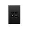 Excel Life 16A 2 Way Single Pole Double Throw Vertical Rocker Switch 4 Gang Matt Black