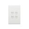 Excel Life 16A 2 Way Single Pole Double Throw Vertical Rocker Switch 4 Gang Matt White