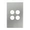 Excel Life Switch Coverplate 4 Gang Matt Silver