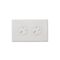 Excel Life 10A Autoswitch + Safety Shutters Horizontal Double Powerpoint Gloss White