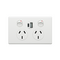 Excel Life 10A Double Powerpoint with Integrated USB Type A+C Chargers Matt White