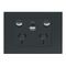 HPM VIVO Double Power Point with Type A+C 15W USB Charger Mechanism Black