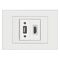 HPM VIVO HDMI + USB Combination Socket White