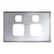 Linea - Powerpoint coverplate 2 gang matt silver