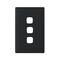 Linea - Coverplate 3 gang midnight dash