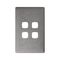 Linea - Coverplate 4 gang gun metal