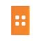 Linea Coverplate 4 gang orange crush