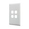 Linea - Coverplate 4 gang white