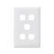 Linea - Grid & plate only 5 gang white