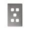 Linea - Coverplate 5 gang gun metal