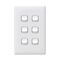 Linea - Vertical rocker switch - Single Pole Double Throw - 6 gang 2 way 240V a.c. white