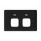 Linea - Powerpoint coverplate 2 gang autoswitch black