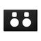 Linea Powerpoint coverplate 2 gang with extra safety asphalt