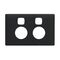 Linea Double powerpoint coverplate 2 gang with extra safety midnight dash