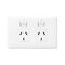 Linea - Horizontal double powerpoint 2 gang 10A 240V a.c. white