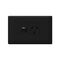 Linea - Horizontal single powerpoint 1 gang 10A 240V a.c. black