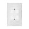 Architectural metal - Grid & stainless steel plate 4 gang white