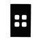 EXCEL - 4 Gang Switch Coverplate Only - Black