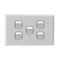 Excel - Horizontal rocker switch - Single Pole Double Throw - 5 gang 2 way 10A 240V a.c. white