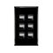 Excel - Vertical rocker switch - Single Pole Double Throw - 6 gang 2 way 10A 240V a.c. gloss black