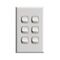 Excel - Vertical rocker switch - Single Pole Double Throw - 6 gang 2 way 10A 240V a.c. gloss white