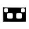 Excel - Double powerpoint coverplate 2 gang gloss black
